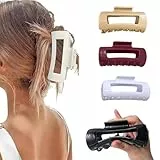 Muorruo 4 Stück Wolkenclip, weicher und flexibler, gemütlicher Klauenclip, nicht abnehmbarer Haarclip für Frauen, große, rutschfeste Haarspangen für dickes Haar, Haarstyling-Zubehör