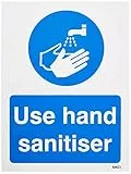 SECO 'Use Hand Sanitizer', 150 x 200 mm, halbstarrer Kunststoff Sicherheitsschild