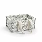 Elodie Details Diaper Caddy Organizer, Windel Organizer Tragbar mit Herausnehmbaren Fächern, Wickeltisch Organizer Waschbar mit Griffen, Aufbewahrung für Baby & Nursery, Baumwolle – Garden Leo Toile
