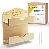 CozyNature® Sauna Brillenablage aus Holz | Sauna Zubehör für In- und Outdoor | Sauna Brillenhalter für 2 Personen (2 Fächer) | einschließlich Montagezubehör | inkl. Gratis Sauna E-Book