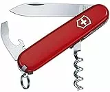 Victorinox Schweizer Taschenmesser Waiter, Swiss Army Knife, Multitool, 9 Funktionen, Klinge, Kapselheber, Dosenöffner, rot