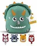 Kleiner Kindergartenrucksack Jungen | Kita Rucksack ab 1 Jahr | Kinderrucksack mit Brustgurt, Reflektoren | Leichter Rucksack Kindergarten Jungen u. Mädchen | 3,6 Liter | Ideal für Kleinkind 1-3 Jahre
