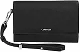 Calvin Klein Damen Geldbörse Must Trifold mit Trageschlaufe, Schwarz (Black Mono), Einheitsgröße