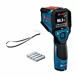 Bosch PRO GIS12V‑700‑14 Infrarot‑Thermometer, großes Grafik‑Display, IP54, 2 m Sturzschutz, Dual‑Power, inkl. Batterieadapter & AA‑Batterien – präzise Temperaturmessung im Profi‑Bereich