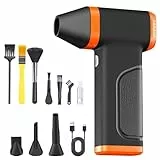 WOWDSGN Elektrischer Staubgebläse Kabellos - Gebläse Akku -130.000 U/min, 4 Geschwindigkeiten, Wiederaufladbar - Für Computer, Laptop, Auto & Haushalt