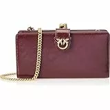 Pinko Damen Continental Vitello Shiny Vint Reisezubehör-Geldbörse, I68q_Noce-Antique Gold