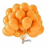 BIO Luftballons Orange [50 Stück]• MADE IN EU • Zertifiziert nachhaltige Bio Ballons • 100% Naturlatex •Regional hergestellt • Ø34 cm • Luftballons Geburtstag für Party, Halloween, uvm. Heliumgeeignet