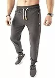 Mount Swiss Lange Jogginghose Herren Finn I Sweatpants I Freizeithose Männer Farbe anthrazit, Gr. L