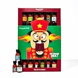 Thoughtfully Gourmet, Master Hot Sauce Collection Probierset, Geschmacksrichtungen umfassen Knoblauch-Kräuter, Apfel-Whiskey und mehr, Weihnachtsverpackung, 30er-Set
