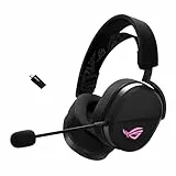 ASUS ROG Pelta kabelloses RGB Gaming Headset (ROG SpeedNova, Bluetooth, 2,4 GHz, USB-C, 50-mm-ROG-Titanmembran-Treibern, 10-mm-Superbreitband-Boom-Mikrofon, 309g leicht, Aura Sync RGB)