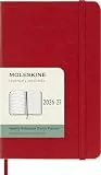 Moleskine Wochenkalender 2026–2027 – 18-Monats-Kalender mit Notizbereich, Hartcover und Gummibandverschluss, Farbe Scharlachrot, Pocket-Format 9 x 14 cm