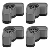 GLEAVI 4er-Set Waschmaschinenstabilisatoren: Antivibrations-Pads für Waschmaschinen/Trockner – Rutschfeste Füße zum Ausrichten