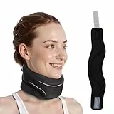 Culinavog Halskrause Nackenbandage Weich & Einstellbar Nackenstütze Gegen Nackenschmerzen Verstellbare Halskrause aus Weichem Schaumstoff Verstellbare Halskrause für Unterstützung (L)