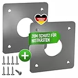 Gardemics Spechtschutz für Nistkasten & Vogelhaus - Extra sicherer Fluglochschutz für Nistkästen inkl. Schrauben - Mit Gratis eBook (28+32 mm Set)