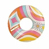 Misomo Schwimmring Ibiza | Beidseitig Bedruckt | Maße: Ø 110 cm (110 x 35 cm) | Aufblasbar in wenigen Minuten | Extra Starkes Material