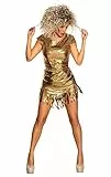 Boland 83842 - Karnevalskostüm Rock Queen, Gold, Minikleid, Themenparty, Mottoparty, 70er-Jahre-Kostüm