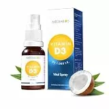 Mediakos® Vitamin D3 Spray 1.000 I.E. mit MCT-Öl - Zuckerfreies & Geschmacksneutrales Vitamin D Präparat für Kinder & Erwachsene - Sonnenvitamine für Immunsystem, Zähne, Muskeln und Knochen (20ml)