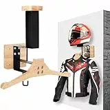 MIDINGCHAI Helmhalterung Wand, Motorrad Garderobe, Motorradhelm Halterung Wand, Helm Halterung Wand für Motorrad Fußball Taktische Ausrüstung Geeignet, Hergestellt aus Edelstahl und Holz