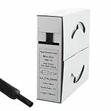 Offgridtec 10m Schrumpfschlauch mit Kleber 12 mm  4 mm, 3:1 Schrumpfrate, Dual-Wand, Halogenfrei, Flammhemmend, Wasserdichte Kabelisolierung, Leicht zu Schneiden, Inklusive Spenderbox, Schwarz