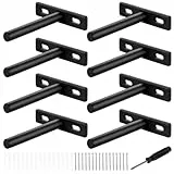 8 Stk 75mm Schwebende Regalhalterung Unsichtbar Regalträger & -Stützen, Regalbodenträger Tablarträger Unsichtbar, Verdeckt Schwebende Lasten Regalhalterungen für Regal Halterung Wand Möbel(Schwarz)
