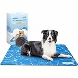 Nobleza - Kühlmatte Hunde Selbstkühlend Ungiftige Gelauflagen Welpe Katzenbett Kühlmatratze im Sommer, 65 * 50cm, Blau, M