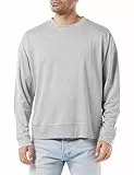 Dagi Men's Long Sleeve, Crew Neck Sweatshirt, Grey Melange, S