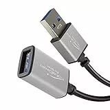 KabelDirekt – USB 3.0 Verlängerungskabel – 2m (Stecker USB-A auf Buchse, geeignet für alle USB-A-Anschlüsse, schwarz/space grey) – PRO Series