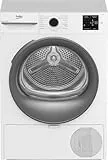 Beko BM3T39210W1 Wärmepumpentrockner, Wäschetrockner, 9 kg, allergikergeeignet, Hygiene Trocknen & Hygiene Auffrischen, 15 Programme, Express, Weiß