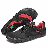 SAGUARO Barfußschuhe Herren Barfuss Schuhe Damen Knit Barfussschuhe rutschfest Zehenschuhe Barfuß Traillaufschuhe Barefoot Shoes Mit Breiter Zehenbox Standardschwarz,Gr.43