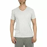 Emporio Armani Herren 2-pack T-shirt V-neck Pure Cotton Schlafanzugoberteil, Black/Grey Melange, M EU