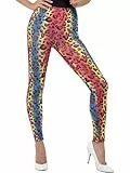 Smiffys Leggings mit neonfarbenem Leopardenmuster, Einheitsgröße Halloween