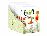 NA! - Fruchtsnack Aprikose/Apfel - gesunder Snack für unterwegs und zwischendurch - softe Fruchtstückchen zu 100% aus Früchten, ohne Zuckerzusatz, vegan - 10er-Pack (10x35g)