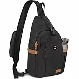 OSOCE Brusttasche Herren Canvas Crossbody Bag Leichte Schultertasche Herren Wasserabweisend Tasche Anti-Diebstahl Sling Bag zum Wandern Reise Outdoor Sports