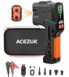 ACEZUK Starthilfe Powerbank 5000A Elektrische Luftpumpe 4-in-1 Powerbank als Auto Starthilfe mit LCD Bildschirm, Tragbare Starter Pow Schlauchboot & Luftmatratze - Schnellfüll Inflator mit 4 Düsen