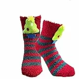 Kuschelsocken Damen Geschenk für Frauen, Weihnachtssocken Weihnachtsgeschenke für Frauen, Weihnachtsbaum Antirutschsocken damen, Flauschige socken mit Geschenk Box