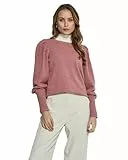 Peppercorn Anissa Strickpullover Damen | Weicher Pullover Damen Elegant | Hochwertiger Damen Pullover Langarm und Puffärmel | Langer Damenpullover mit Rundhalsausschnitt