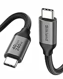 Silkland USB4 mit Thunderbolt 4 Kabel 2m 40Gbps, 240W USB C auf USB C Kabel, 8K/Dual‑4K Video für MacBooks, Tablet, externes SSD, Monitor, iPhone17/16, Android Auto, Hub, Dockingstation, VR, Drohnen