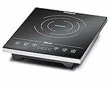 ROMMELSBACHER CT 2010/IN Einzelkochplatte Induktion - Glaskeramik, Topferkennung, energiesparend, Touch Sensoren, LED Display, 60-240 Grad, Timer, Abschaltautomatik, Restwärmeanzeige, 2000 W