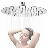 Duschkopf Regendusche Edelstahl 8 Zoll Selbstreinigender Regenduschkopf Brausekopf Duschbrause Wassersparende Kopfbrause Regenbrause Einbauduschköpfe Sparduschkopf 360° Verstellbarer Runde,Chrom