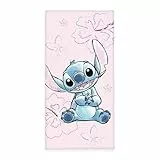 Herding Badetuch Disney's Stitch, 75 x 150 cm, Kleines weiches Kinder-Handtuch für Bad und Strand, 100% Baumwolle