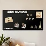 Qiytecno Magnettafel Mattschwarz 50x100cm GALERIE-FORMAT: Große Magnetwand & Fotowand Metall | Premium Pinnwand für Küche, Sammler & Büro - Schwerlast & Kratzfest