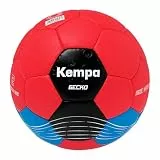 Kempa Unisex Jugend Gecko Handball Spielball und Trainingsball-softes und griffiges Obermaterial-geeignet für das Spielen mit Harz, rot/kempablau