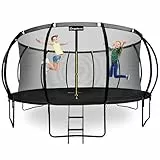 Hypermotion Trampolin Outdoor Kinder 244/305 / 366/430 / 487 cm Kindertrampolin ab 3 Jahre - Schnelltrocknend und Wasserabweisend - Ausgezeichnete Sprungkraft - Gartentrampolin (Ø 487 cm / 16FT)