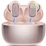 Conyat AI Kopfhörer Übersetzer, 3-in-1Echtzeit Sprachübersetzer Kopfhörer 164 Sprachen mit App, 6 Übersetzungsmodi, 40H Bluetooth 5.4 Übersetzer Kopfhörer für Studium, Reisen, Wirtschaft, Hellrosa
