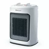 Pro Breeze 2000W Mini Heizlüfter Energiesparend Leise Elektroheizung 3 Heizstufen. Keramik Heizlüfter. Betrieb im Büro, Wohnzimmer, Schlafzimmer oder Terasse – Weiß