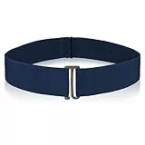 Cobee Unsichtbarer Damengürtel, verstellbarer elastischer Gürtel mit flacher Schnalle, kein sichtbarer Taillengürtel für Jeans, Hosen, Kleider (Dunkelblau)