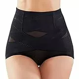 SIMIYA Damen Shapewear Unterhose Bauchweg Miederhose hoher Taille Unterwäsche Bauchkontrolle Miederpant weicher und bequemer Body Shaper für Frauen (Schwarz, M)