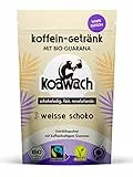 koawach Weisse Schokolade Pulver - Bio Schokolade Vegan mit Koffein aus Guarana - weiße Trinkschokolade heiß oder kalt - Energy Drink Pulver