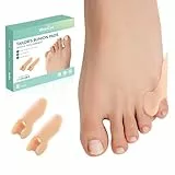 Welnove Zehentrenner - 8 Stück Pinky Zehenschutz, Bunion-Cushion mit Separator für Damen und Herren, Gel-Zehenspreizer zur Linderung von Fußschmerzen, Beige (Shield-Spacer)