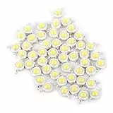 Fdit 50 Stück LED 3,7 V 50 Stück SMD 1 W Cool Warm White LED-Lampenperlen Birnenchip Geeignet für Flutlichtstrahler(2#)